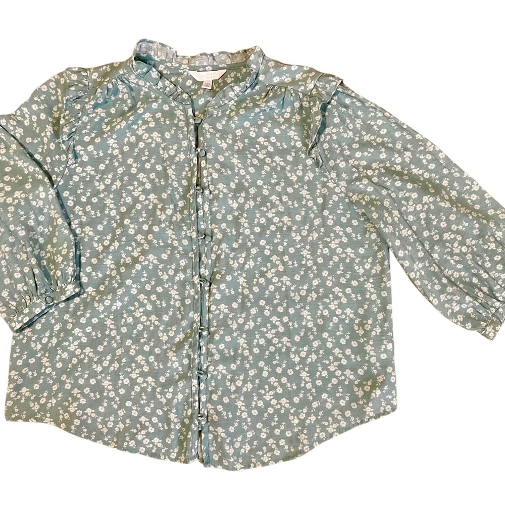 Lauren Conrad blouse top XXL Floral Print